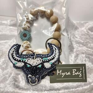 Myra Bag Rodeo Star Key Fob Chain w/ Rubber Beaded Keychain